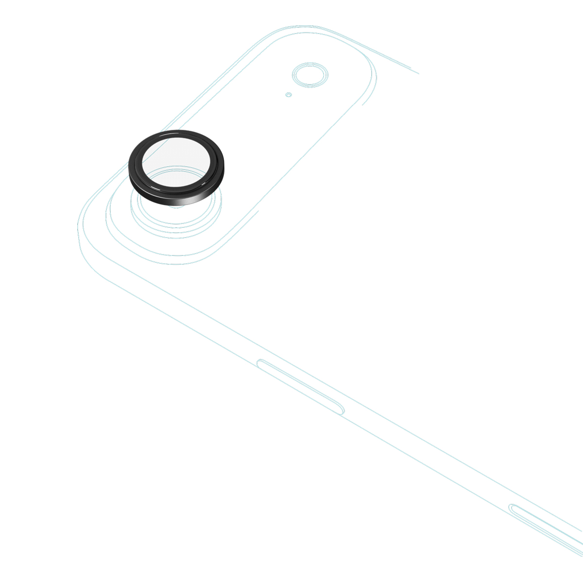 Epico Alu Lens Protectors iPhone Air - čierna