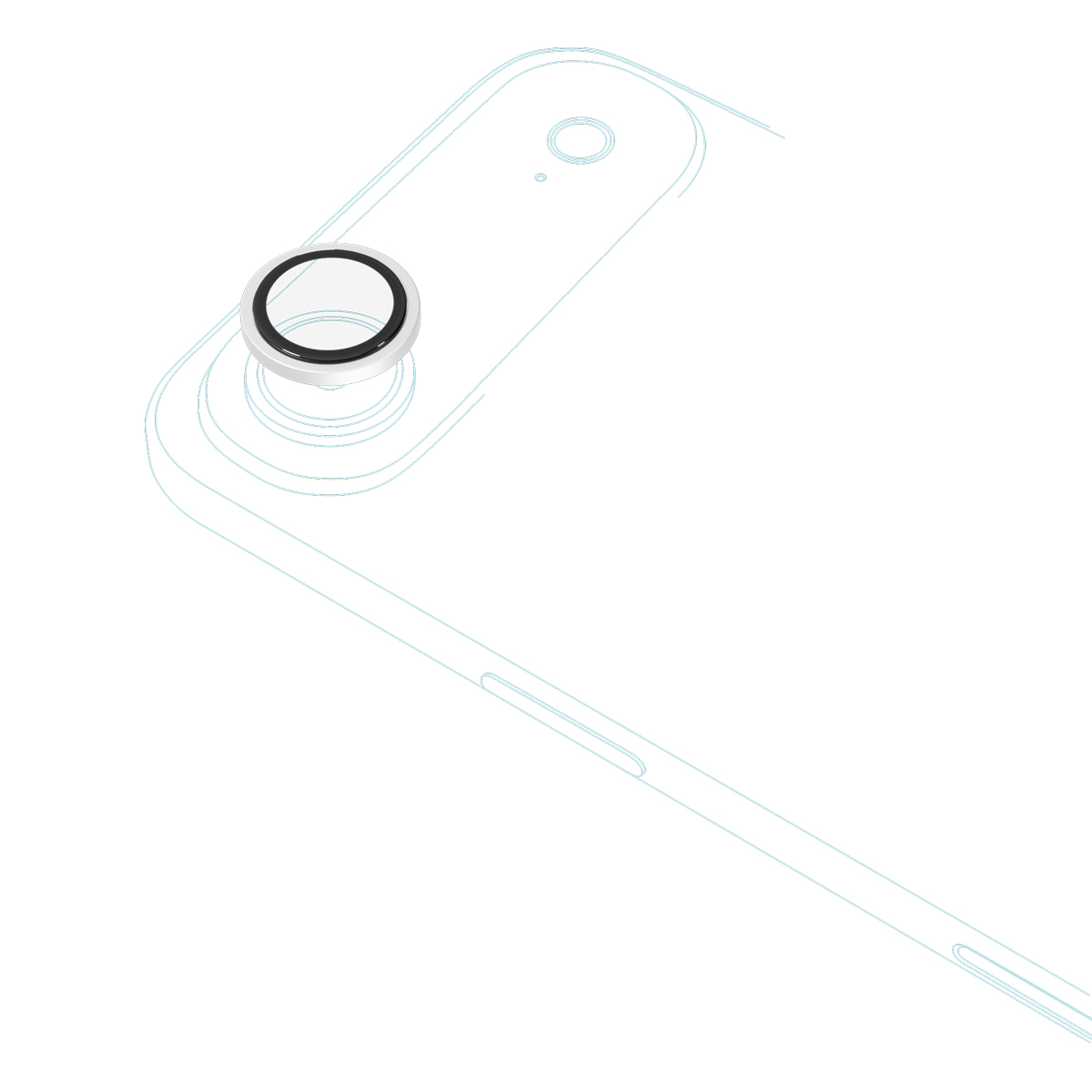 Epico Alu Lens Protectors iPhone Air - strieborná