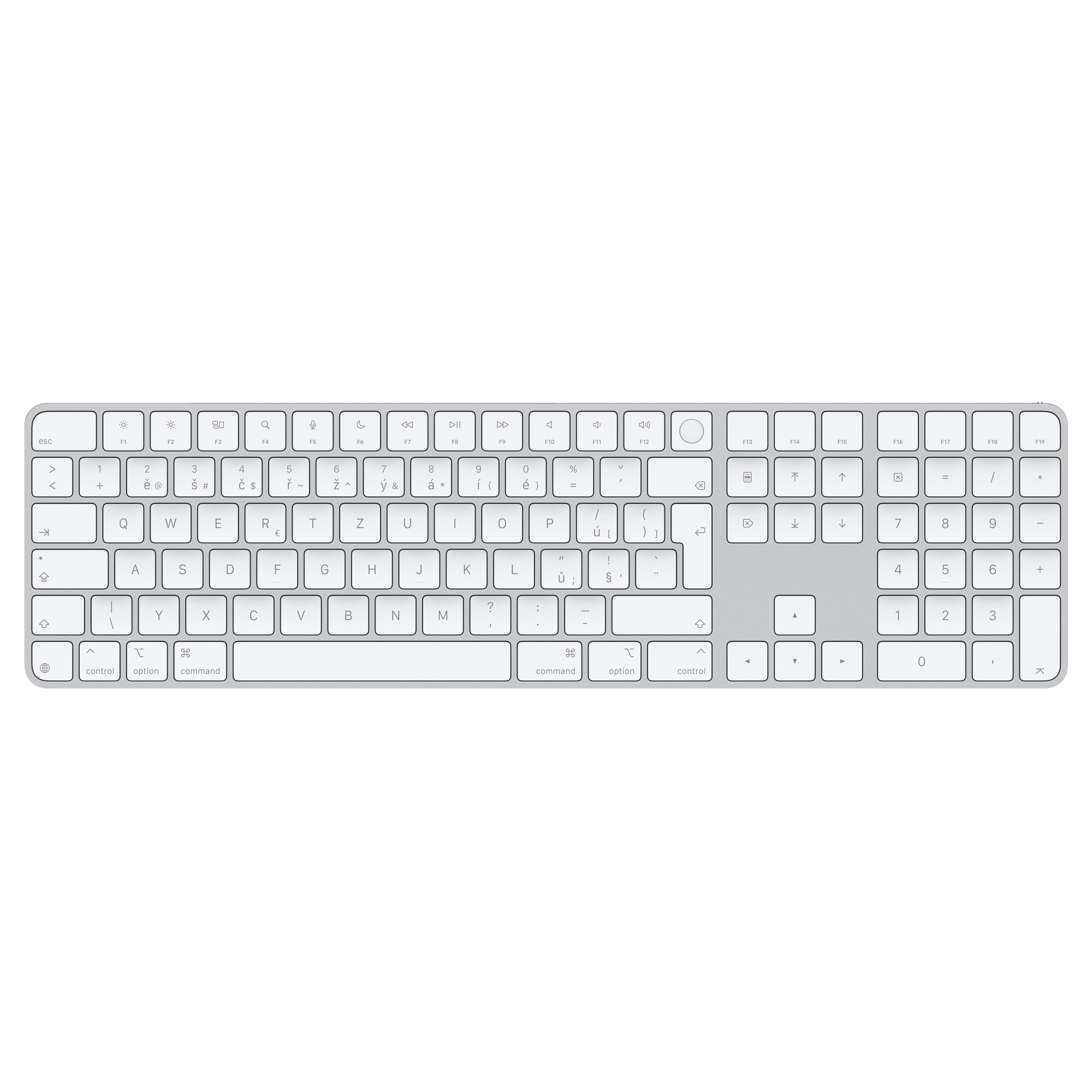 Apple Magic Keyboard Numeric Touch ID/Bezdr�tov� Bluetooth/CZ layout/B�l�