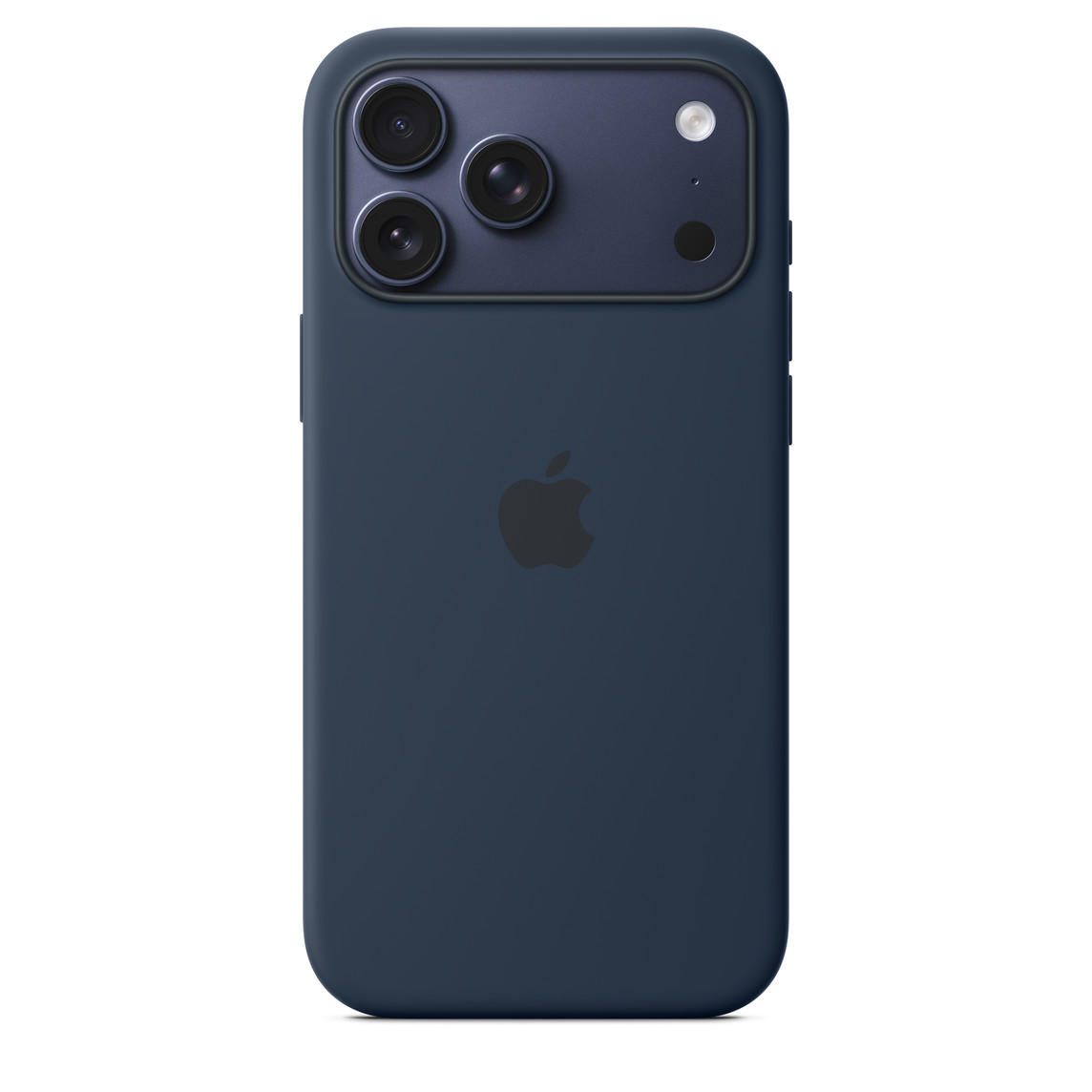 iPhone 17 Pro Max Silicone Case with MS – Midnight