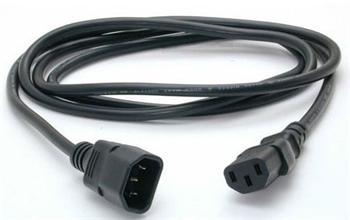 PremiumCord Prodlužovací kabel - síť 230V, IEC 320 C13 - C14, 1 m