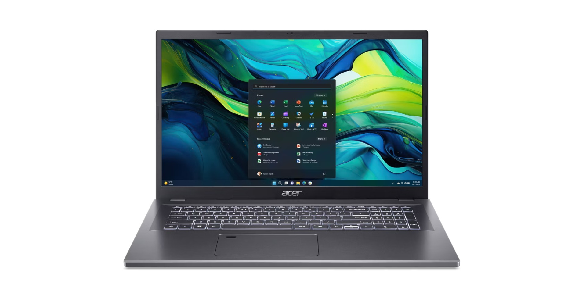 Acer Aspire 17/A17-51M-554C/5-120U/17,3"/FHD/16GB/1TB SSD/UHD/W11P/Gra