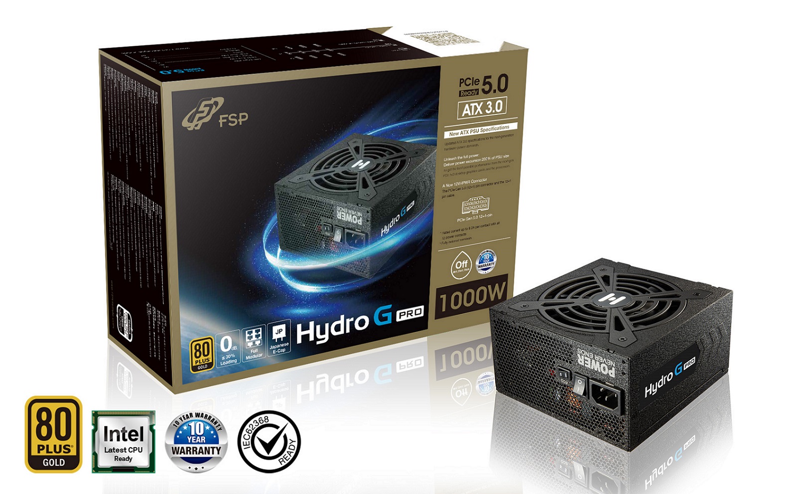 FSP HYDRO G PRO 1000/1000W/ATX 3.0/80PLUS Gold/Modular/Retail