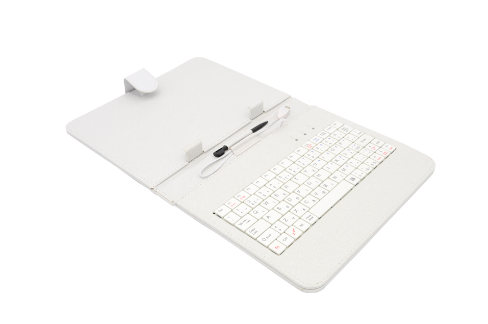 AAIREN AiTab Leather Case 2 with USB Keyboard 8" WHITE (CZ/SK/DE/UK/US.. layout)