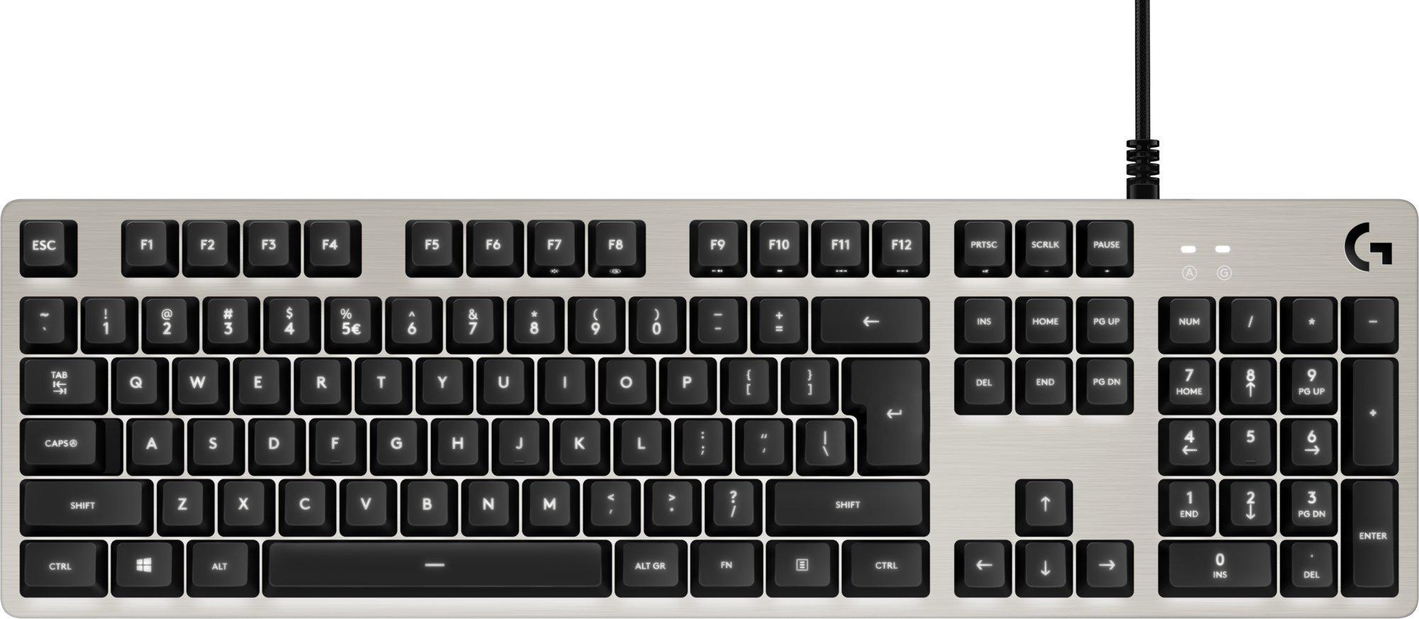 herní klávesnice Logitech G413 Silver, US