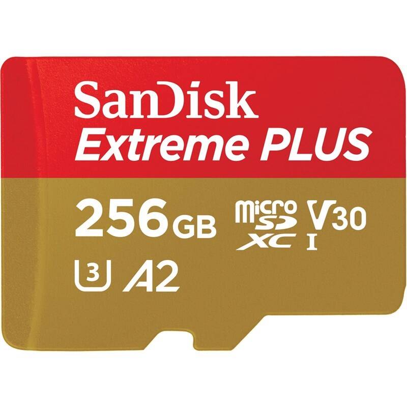 SanDisk Extreme PLUS/micro SDXC/256GB/200MBps/UHS-I U3 / Class 10/+ Ad
