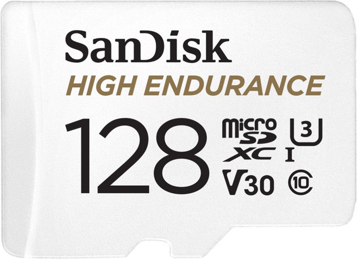 SanDisk High Endurance/micro SDXC/128GB/100MBps/UHS-I U3 / Class 10/+
