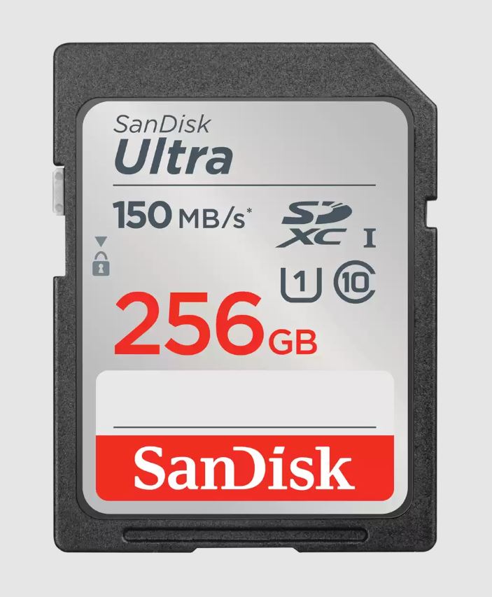 SanDisk Ultra/SDXC/256GB/150MBps/UHS-I U1 / Class 10/Černá