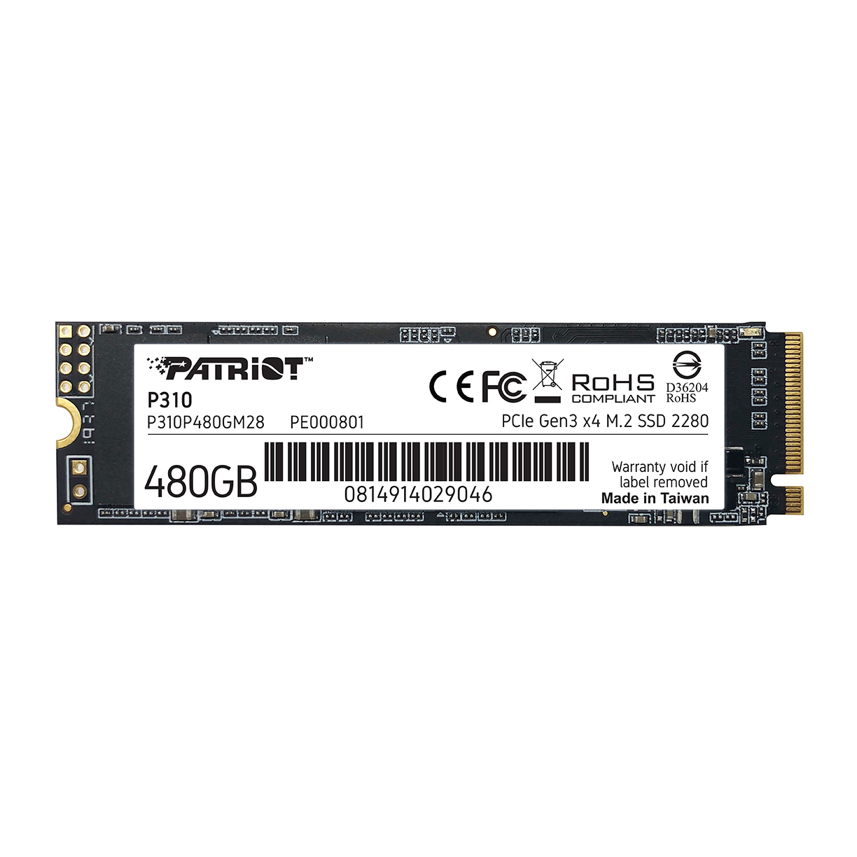 PATRIOT P310/480GB/SSD/M.2 NVMe/3R