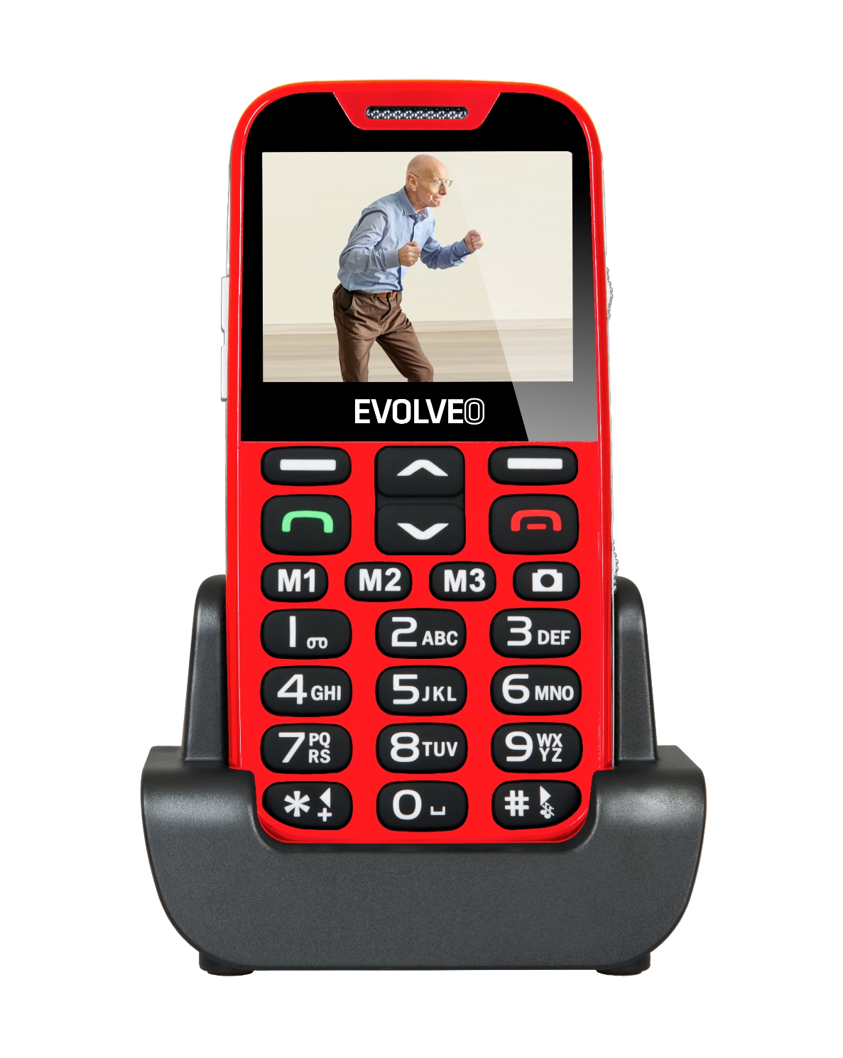 EVOLVEO EasyPhone XD, mobilní telefon pro seniory s nabíjecím stojánke
