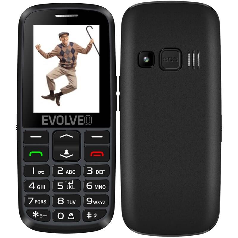 EVOLVEO EasyPhone EG, mobilní telefon pro seniory s nabíjecím stojánke