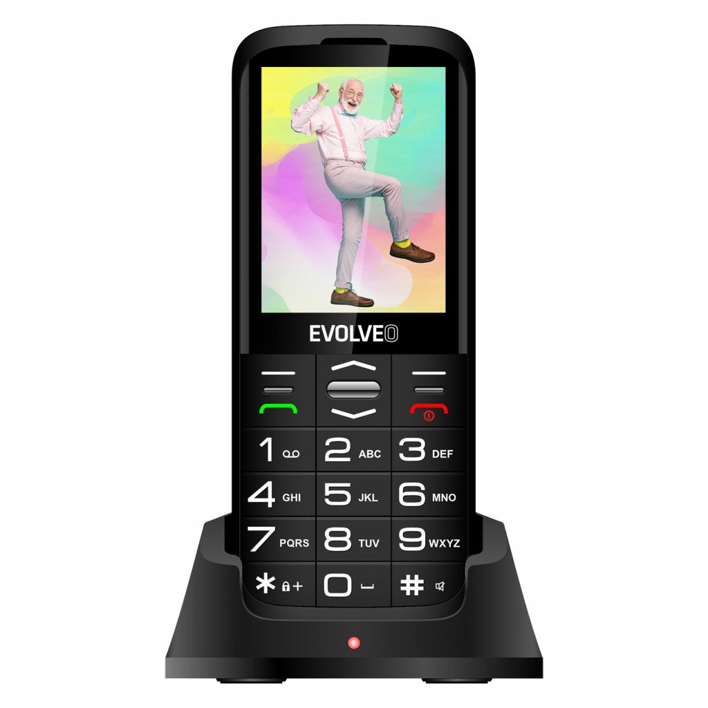 EVOLVEO EasyPhone FS, vyklápěcí mobilní telefon 2.8" pro seniory s nab