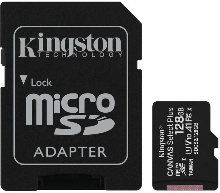 Kingston Canvas Select Plus A1/micro SDXC/128GB/100MBps/UHS-I U1 / Cla