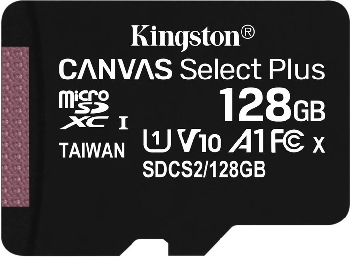 Kingston Canvas Select Plus A1/micro SDXC/128GB/100MBps/UHS-I U1 / Cla
