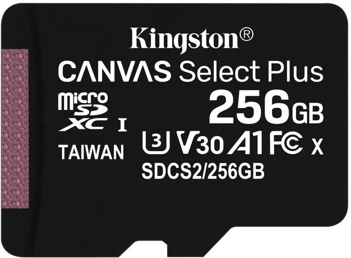 Kingston CANVAS SELECT PLUS/micro SDXC/256GB/100MBps/UHS-I U3 / Class