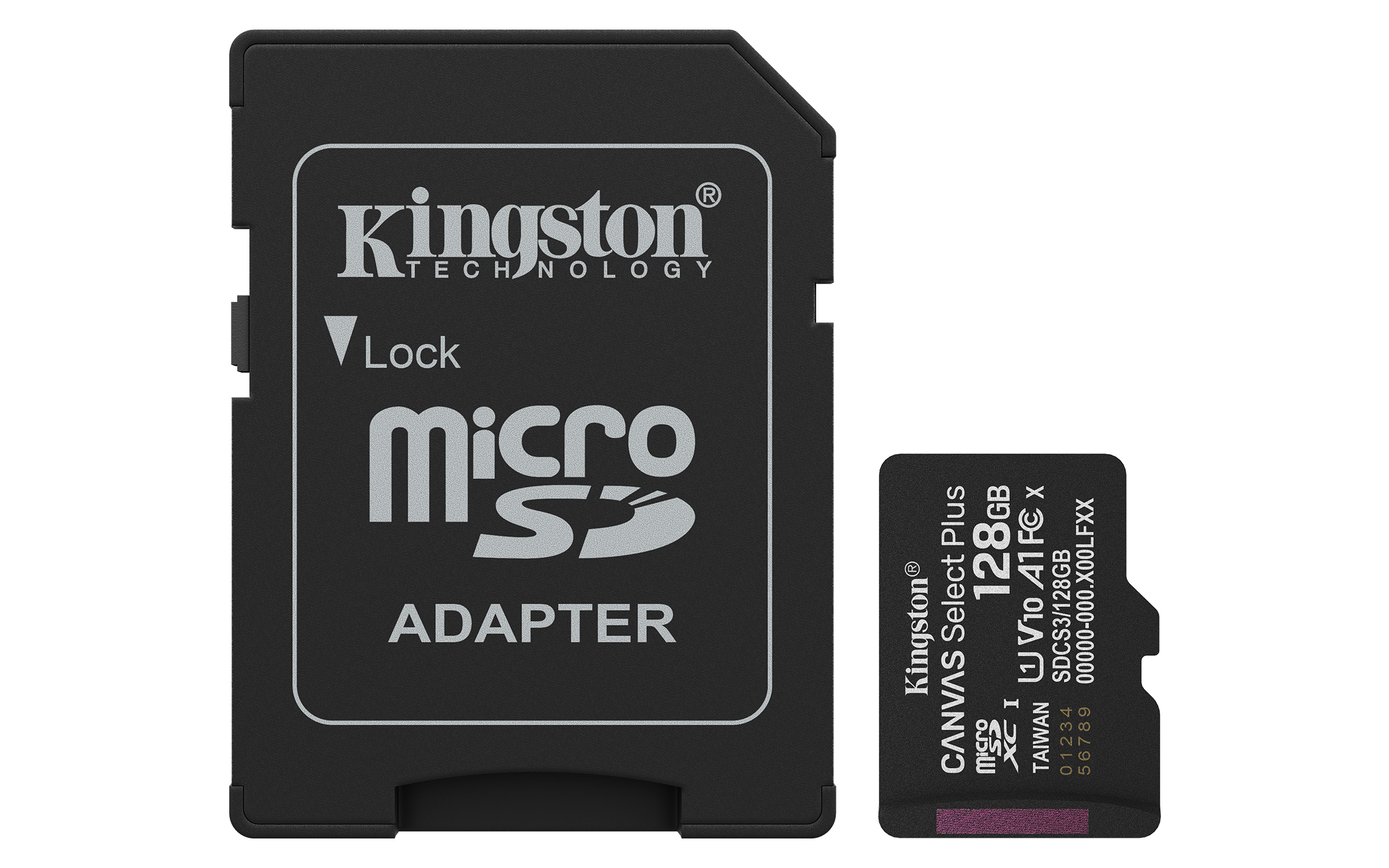 Kingston Canvas Select Plus/Micro SDXC/128GB/UHS-I U1 / Class 10/+ Adapt�r