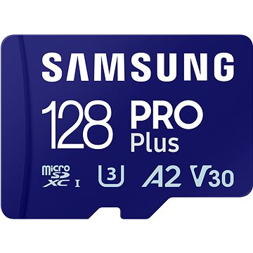 Samsung/micro SDXC/128GB/180MBps/USB 3.0/USB-A/Class 10/+ Adaptér/Modr