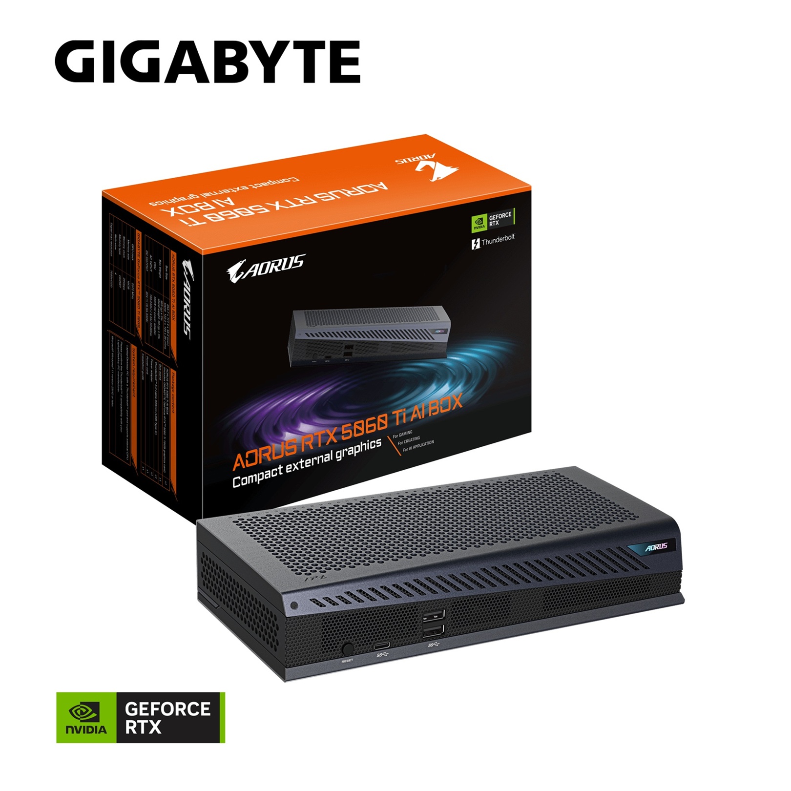 GIGABYTE AORUS RTX™ 5060 Ti AI BOX