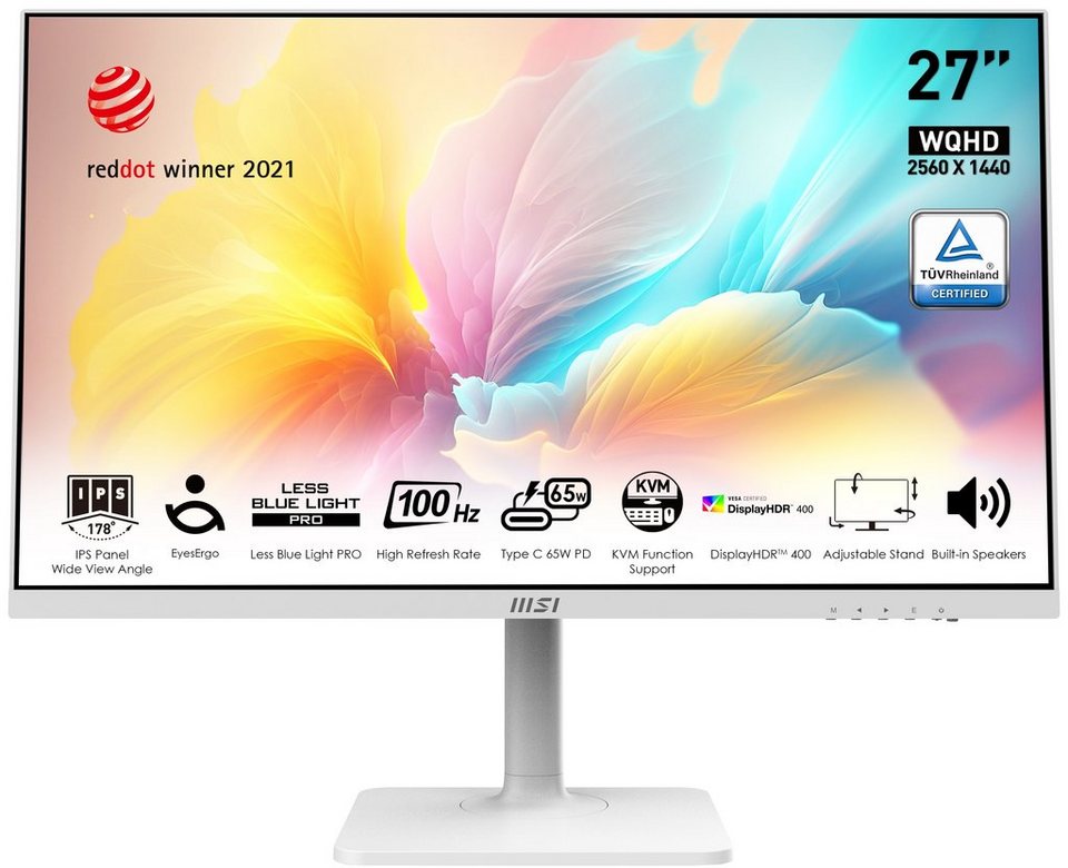 MSI Modern/MD272QXPW/27"/IPS/QHD/100Hz/1ms/White/3R