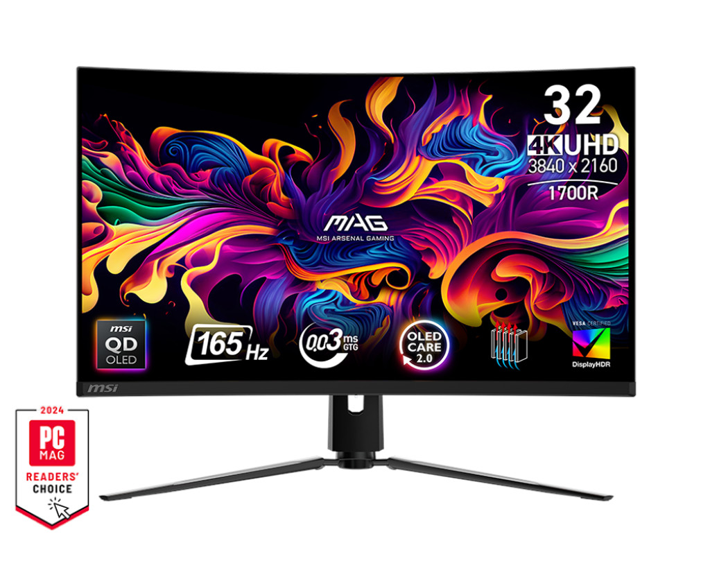 MSI MAG/321CUP/31,5"/QD-OLED/4K UHD/165Hz/0,03ms/Čierna/3R
