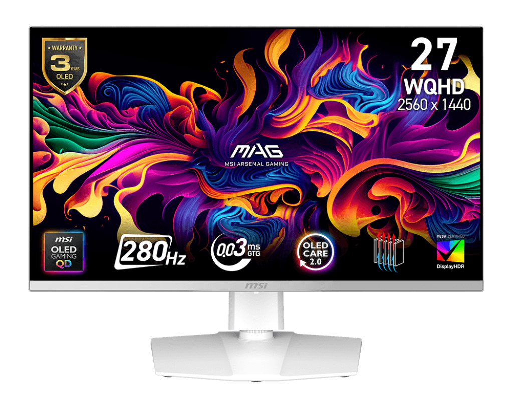 MSI MAG/272QPW X28/26,5"/QD-OLED/QHD/280Hz/0,03ms/Biela/3R