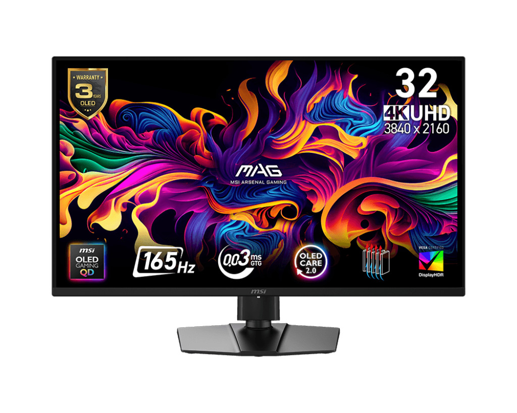 MSI MAG/322UP E16/31,5"/QD-OLED/4K UHD/165Hz/0,03ms/Čierna/3R