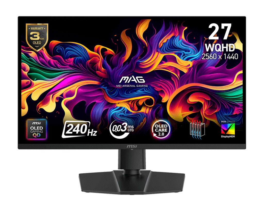MSI MAG/273QP QD-OLED X24/26,5"/QD-OLED/QHD/240Hz/0,03ms/Čierna/3R