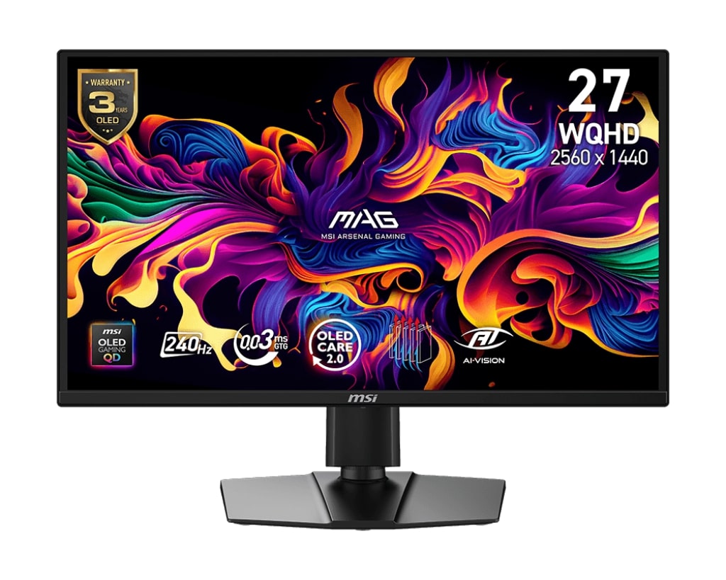 MSI MAG/272QP QD-OLED X24/26,5"/QD-OLED/QHD/240Hz/0,03ms/Čierna/3R