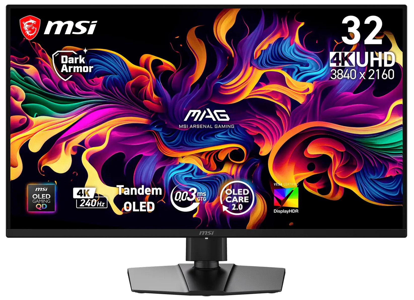 MSI MAG/321UP X24/31,5"/QD-OLED/4K UHD/240Hz/0,03ms/Čierna/3R