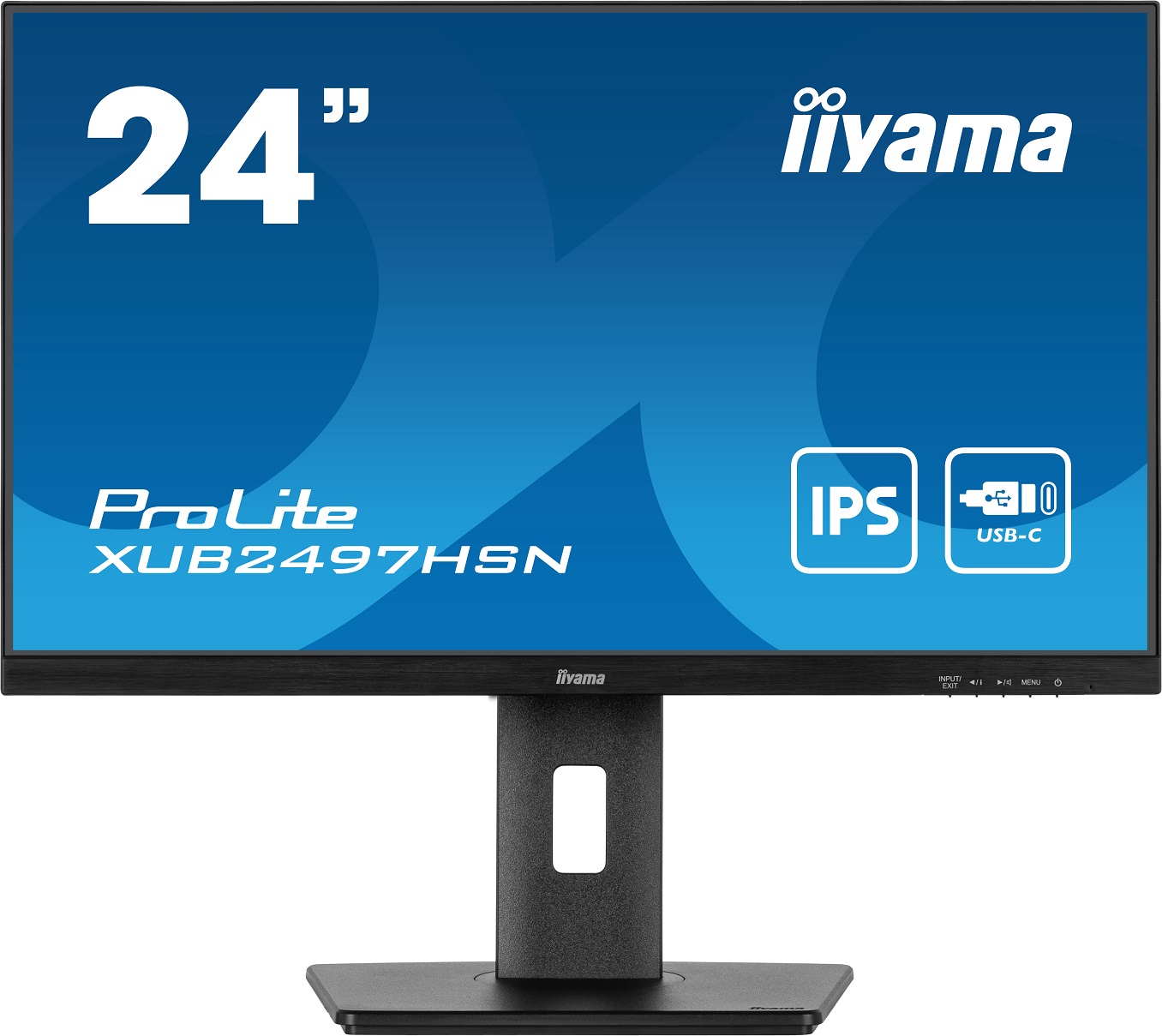 24" iiyama XUB2497HSN-B1:IPS,FHD,USB-C,DP,RJ45,HAS