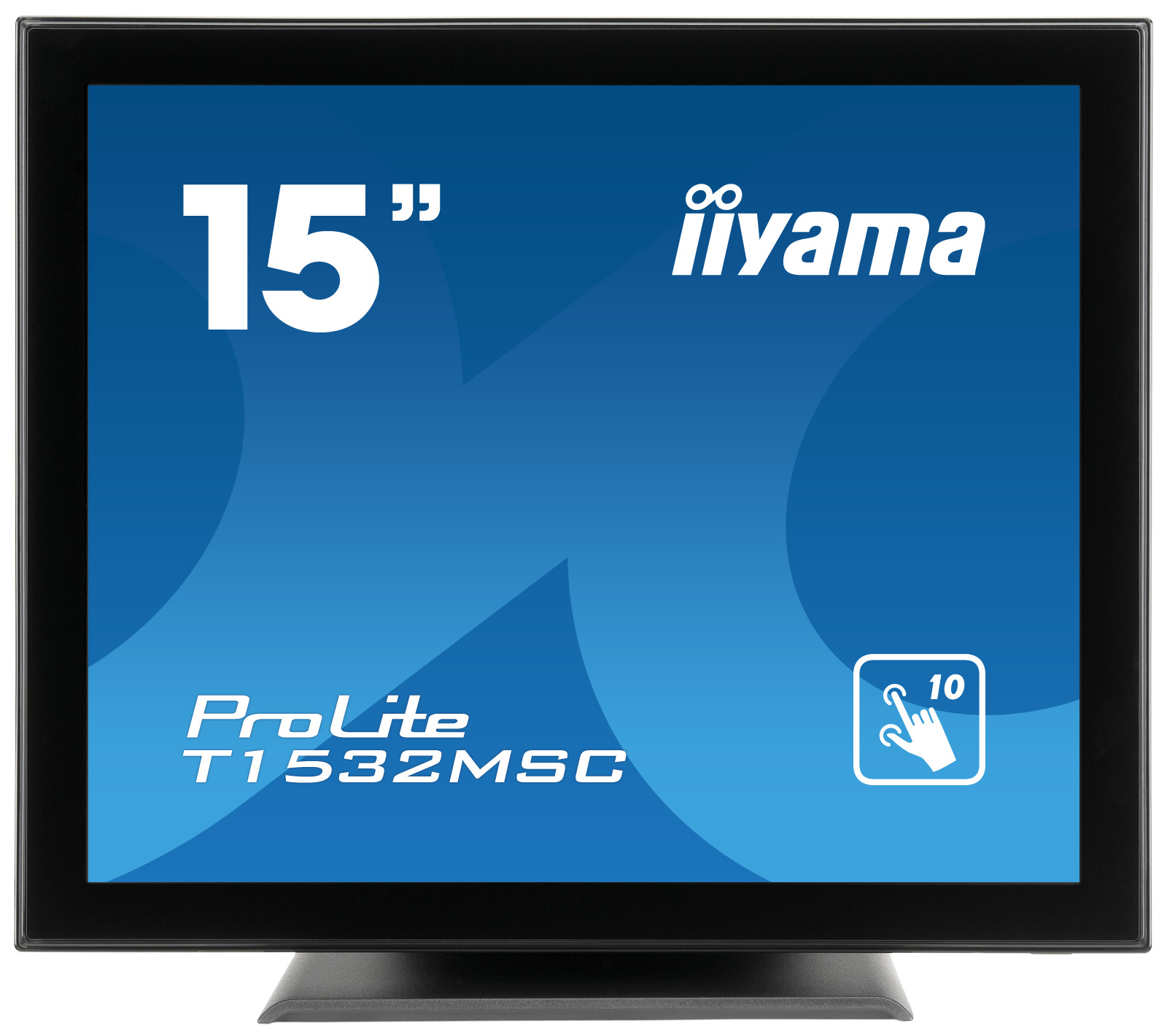 15" iiyama T1532MSC-B5AG: TN, XGA, capacitive, 10P, 315cd/m2, VGA, DP, HDMI, černý