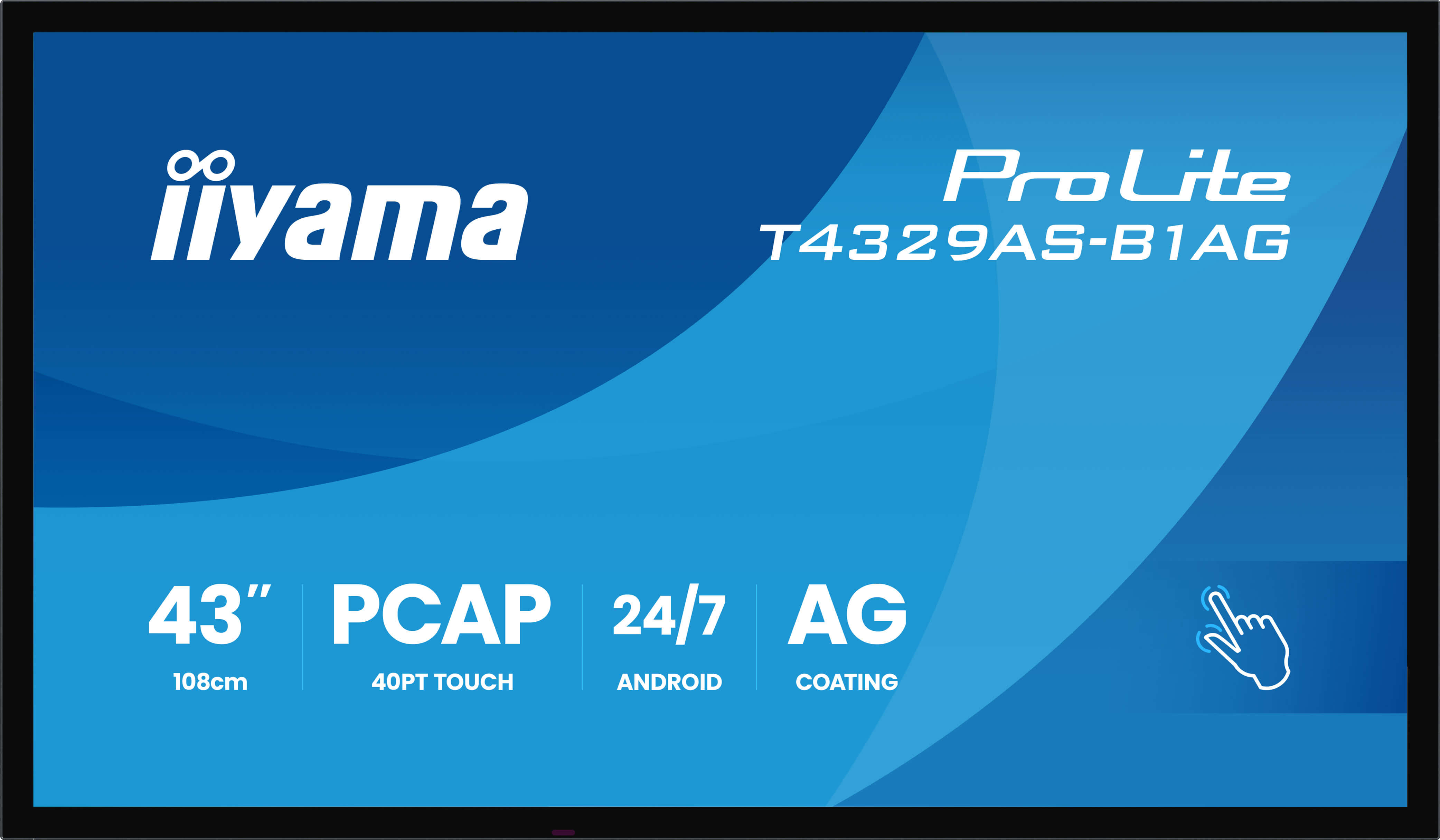 43" iiyama T4329AS-B1AG1: IPS, 4K UHD, Android, 24/7