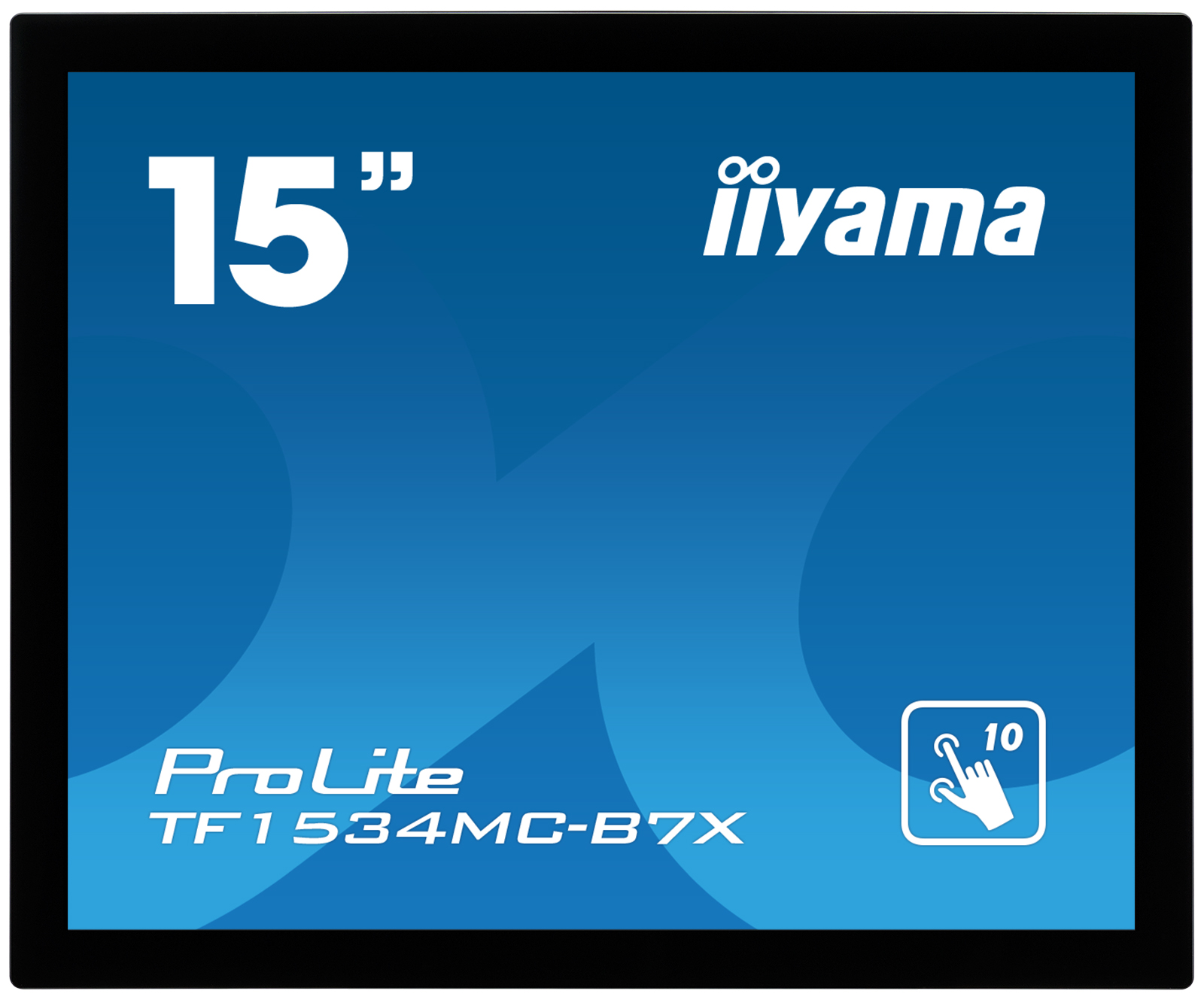 15" iiyama TF1534MC-B7X: TN, XGA, capacitive, 10P, 370cd/m2, VGA, DP,