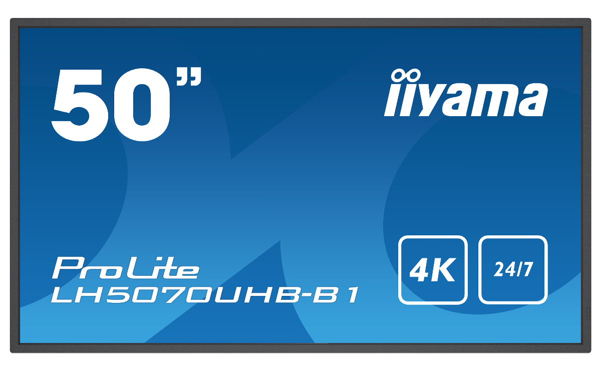 50" iiyama LH5070UHB-B1: VA,4K UHD,Android,24/7