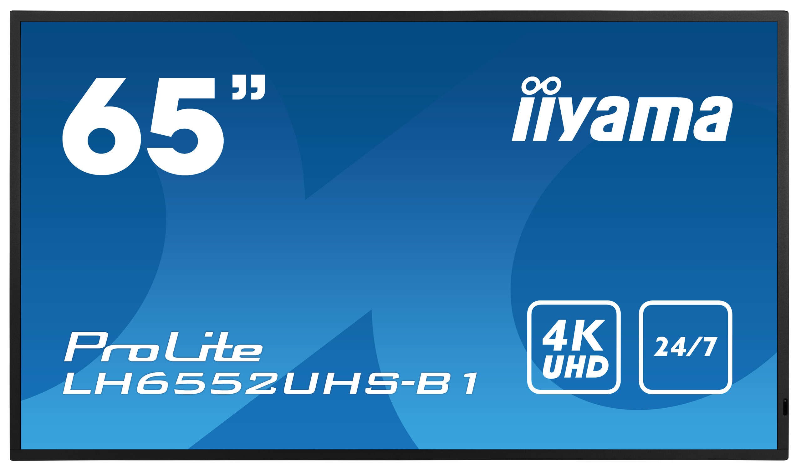 65" iiyama LH6552UHS-B1: IPS, 4K UHD, 500cd/m2, 24/7, LAN, Android 8.0, černý
