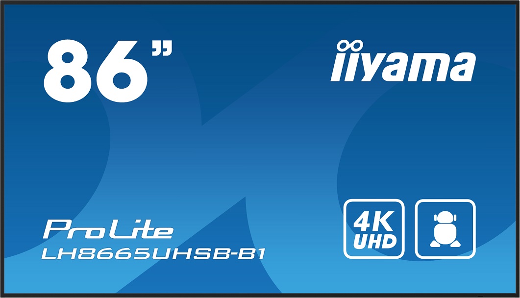 86" iiyama LH8665UHSB-B1: IPS, 4K UHD, Android, 24/7