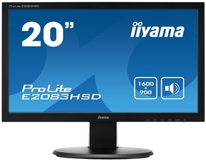 20" LCD iiyama ProLite E2083HSD-B1 - 5ms, 250cd/m2,1000:1 (12M:1 ACR), VGA, DVI, repro, černý