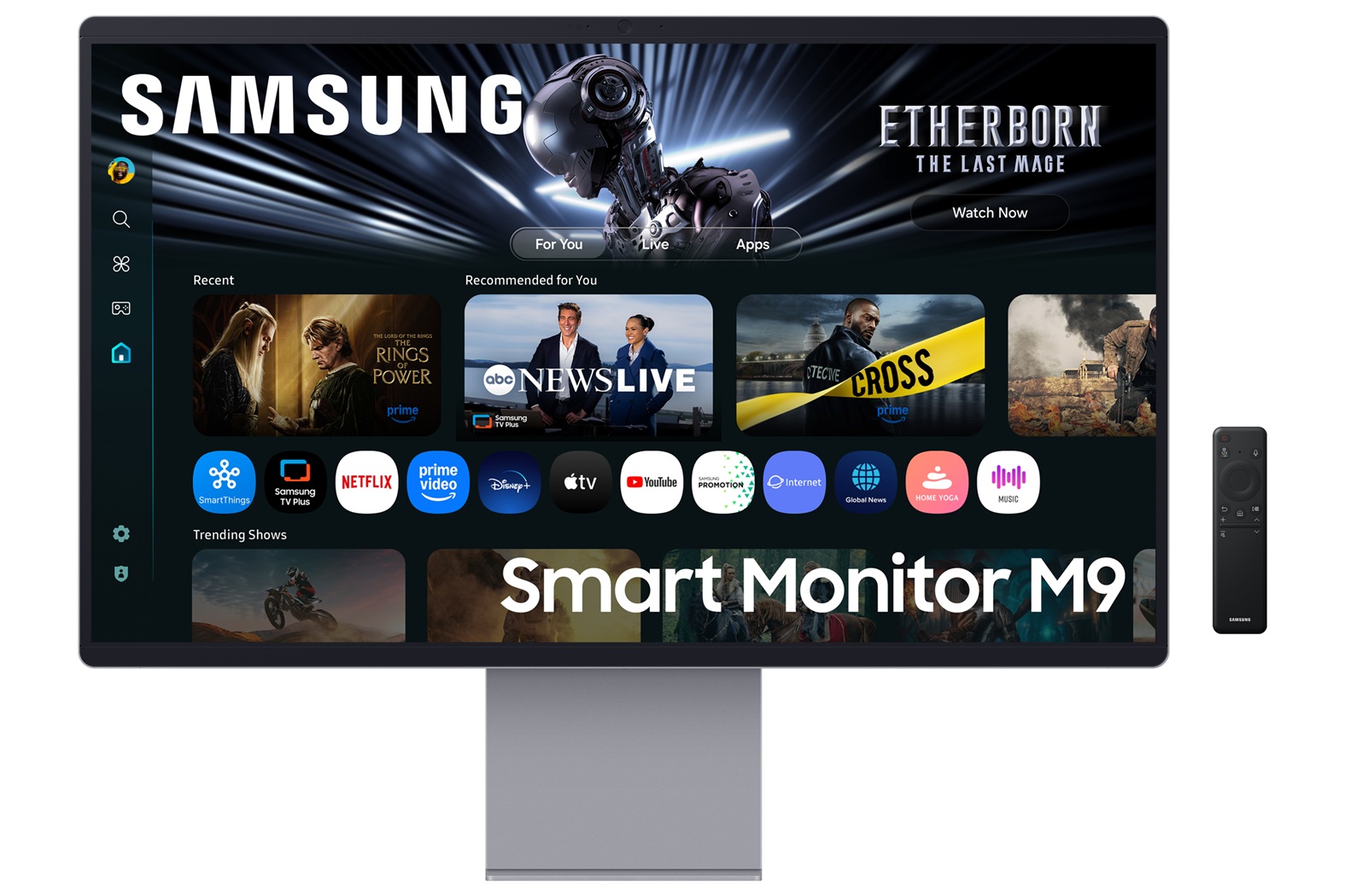 Samsung Smart Monitor/M90SF/32"/OLED/4K UHD/165Hz/0,03ms/Strieborná/2R
