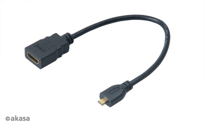 AKASA - HDMI na mikro HDMI adaptér - 25 cm