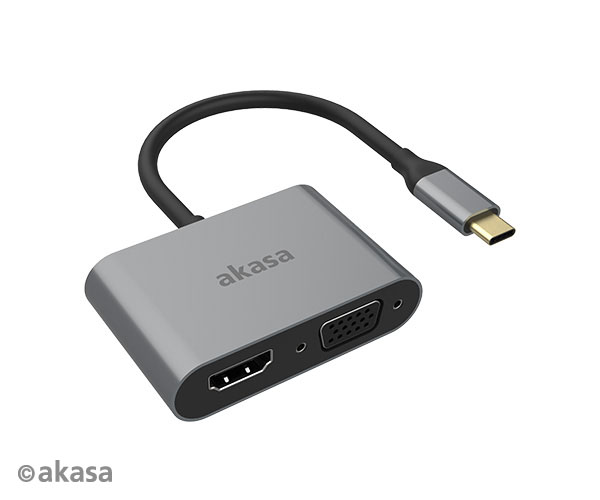 AKASA - adaptér Type-C na HDMI a VGA