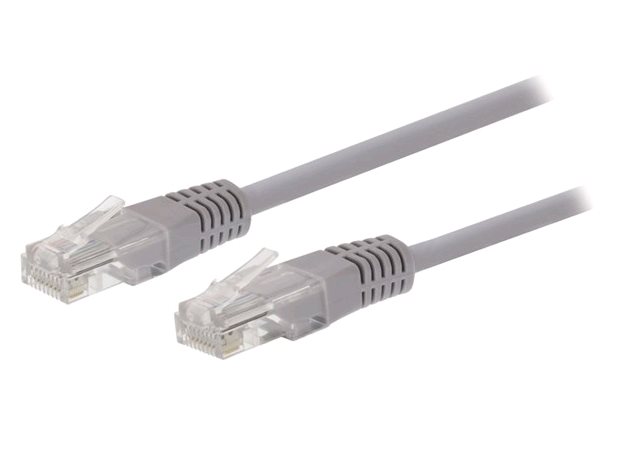 Kabel C-TECH patchcord Cat5e, UTP, šedý, 2m
