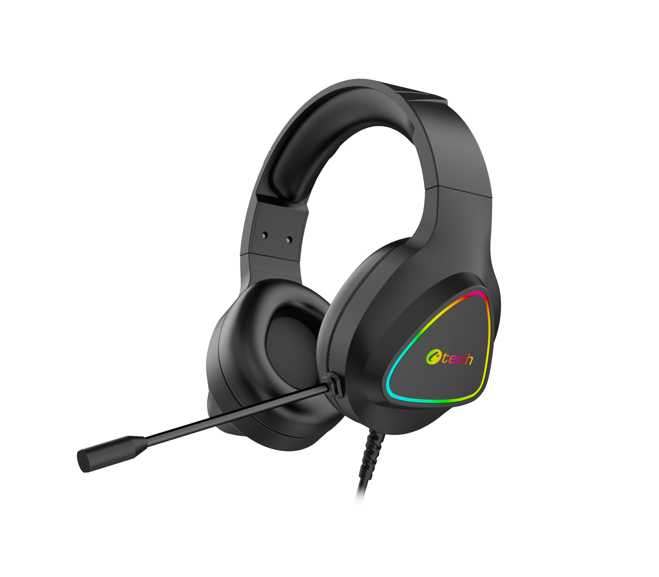 Herní sluchátka C-TECH Midas (GHS-17BK), casual gaming, RGB podsvícení