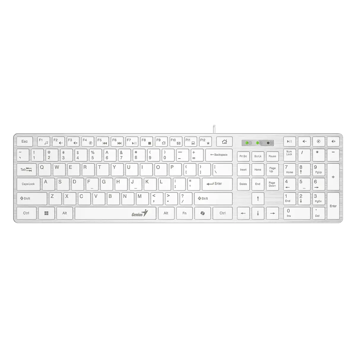 GENIUS Slimstar 126 klávesnica + Copilot biela