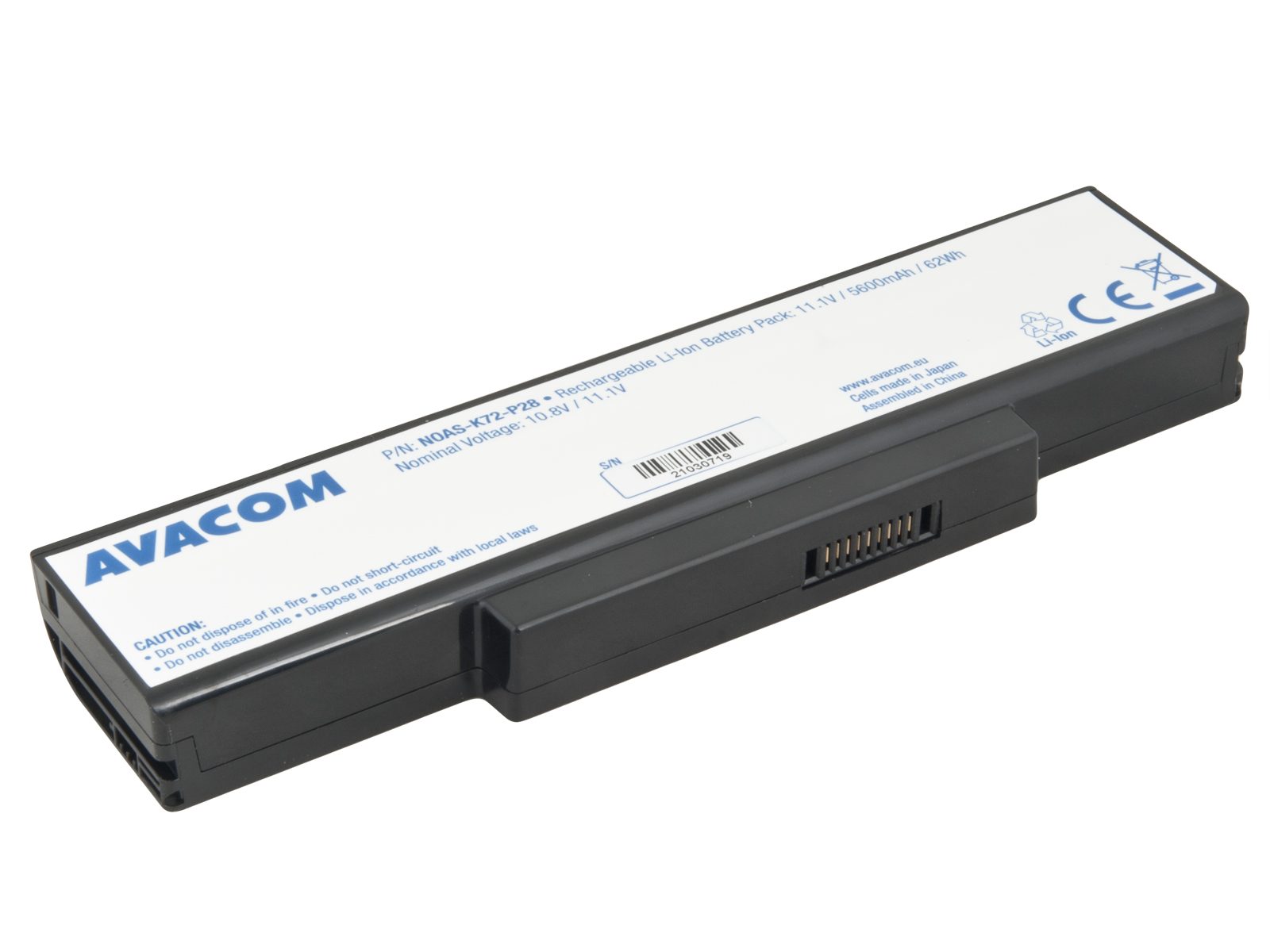 Baterie AVACOM pro Asus A72/K72/N71/N73/X77 Li-Ion 11,1V 5600mAh