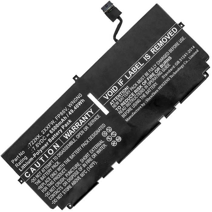Baterie Li-Pol 7,6V 6500mAh pro DELL XPS 13 9300