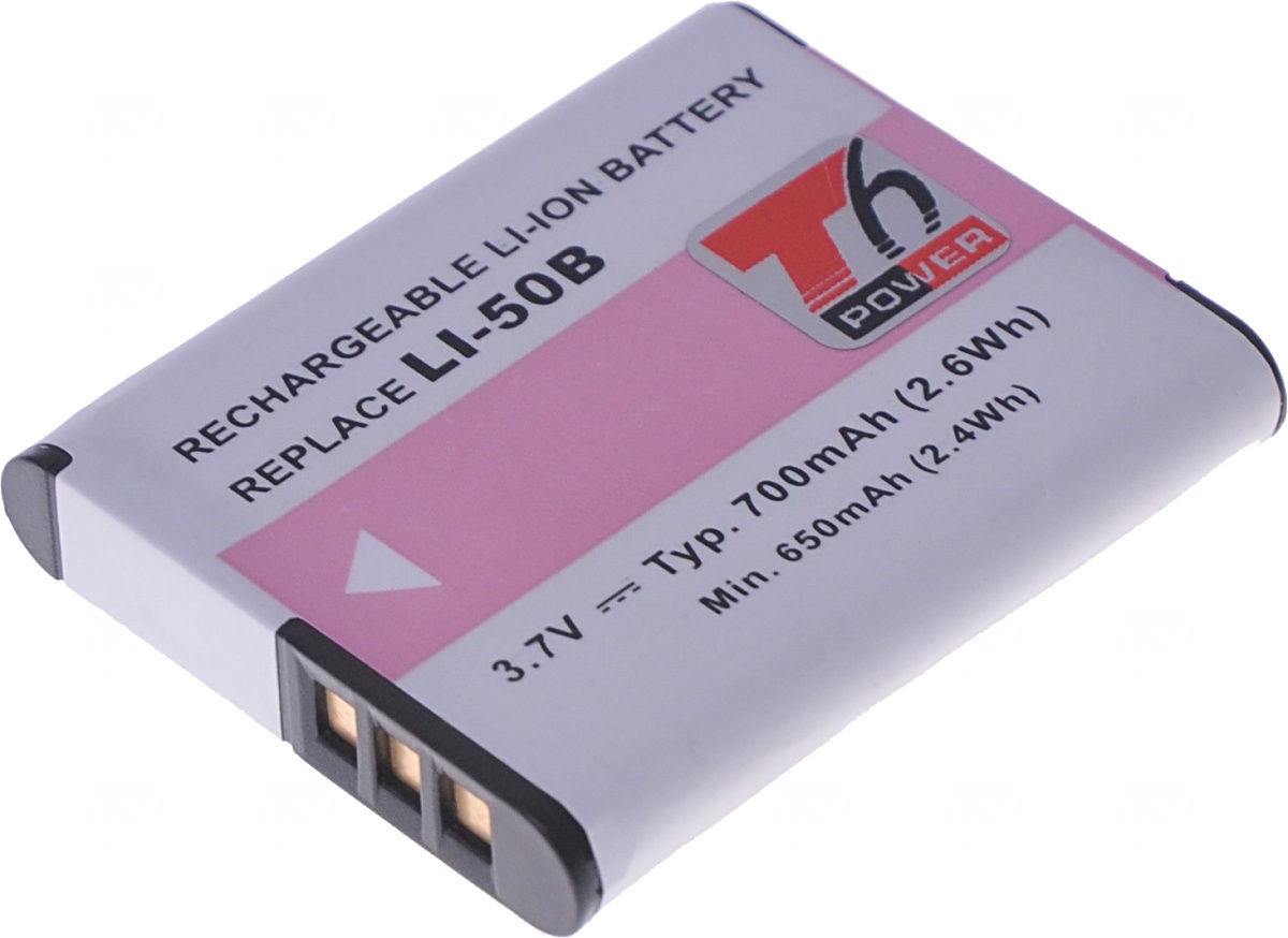 Baterie T6 Power Li-50B, D-Li92, DB-100, VW-VBX090, NP-150, LB-050, LB