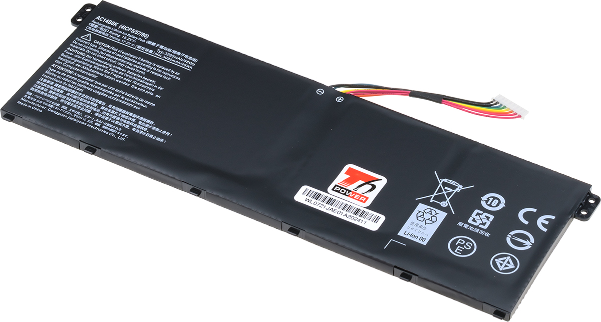 Baterie T6 power Acer Aspire ES1-711, E5-721, V3-371, 3150mAh, 48Wh, 4