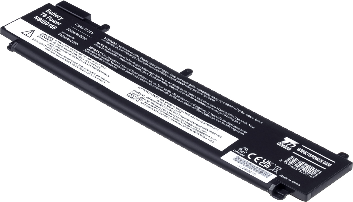 Baterie T6 Power Lenovo ThinkPad T460s, T470s, 2200mAh, 25Wh, 3cell, L