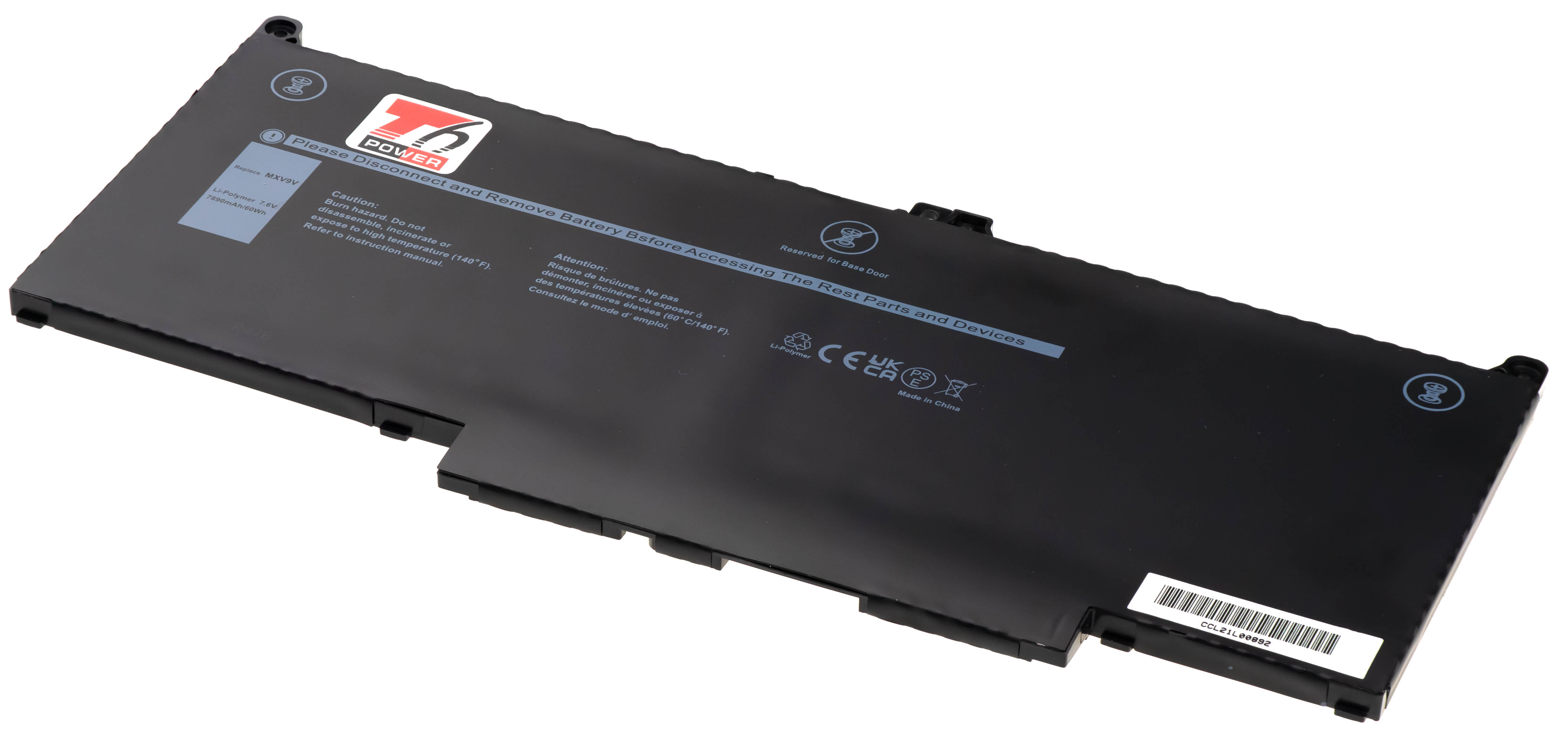 Baterie T6 Power Dell Latitude 5300, 7300, 7400, 7890mAh, 60Wh, 4cell,