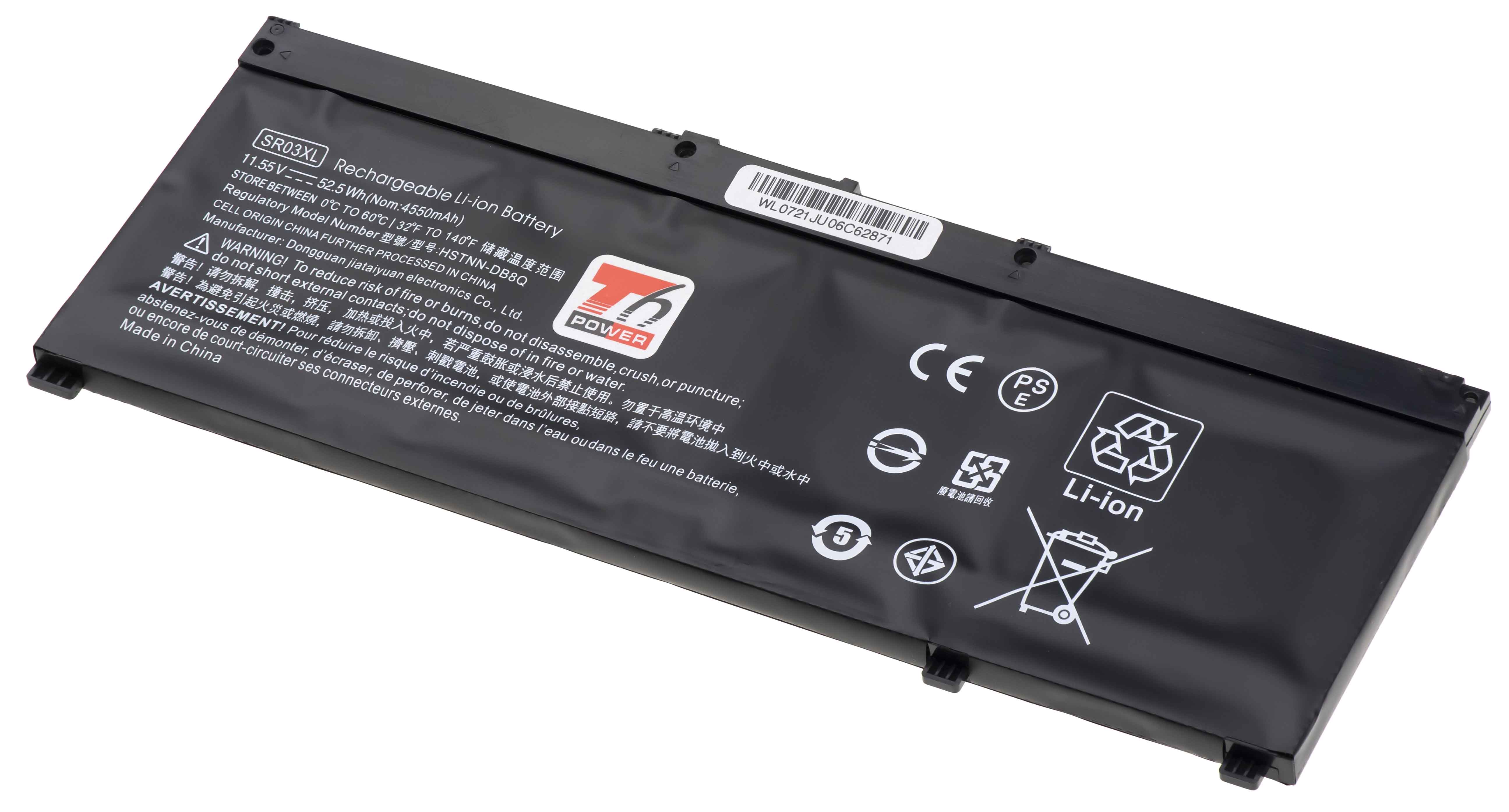 Baterie T6 Power HP Pavilion Gaming 15-cx0000, 17-cd0000, 4550mAh, 52,